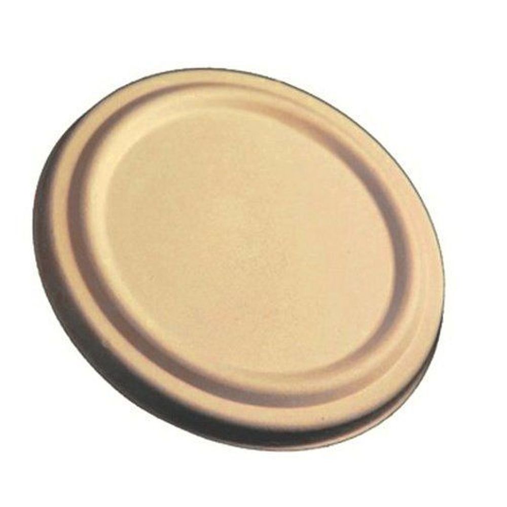 World Centric Unbleached Plant Fiber Barrel Bowl Lid Only, 50 count -- 10 per case