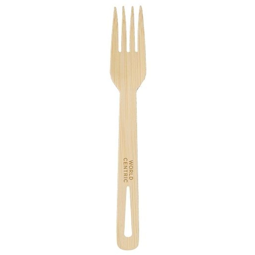 World Centric Compostable Bamboo Fork, 100 count - 20 per case