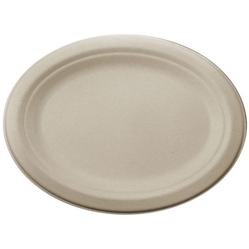 World Centric Plant Fiber 12 inch Oval Plate, 125 count - 4 per case