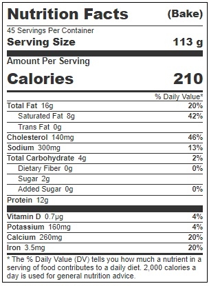 Oak Stove Kitchens Cheese and Spinach Crustless Quiche -- 90 per case