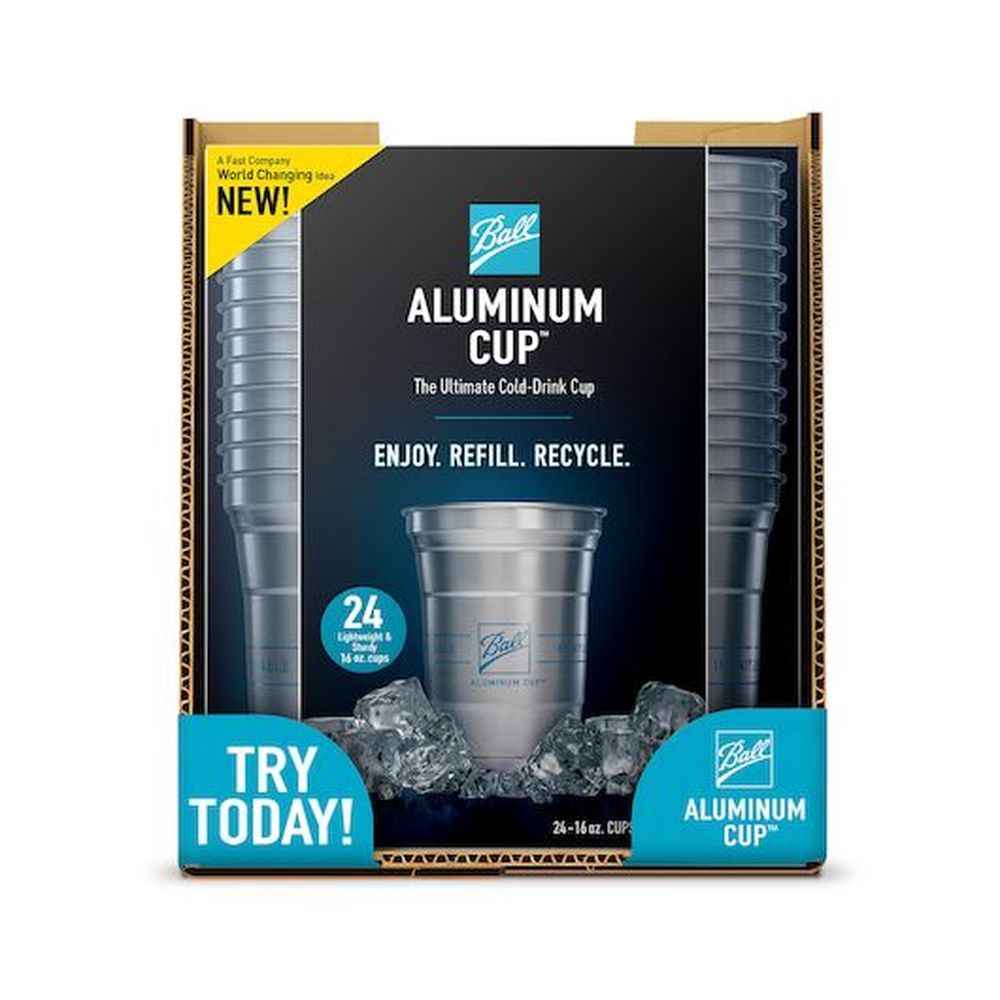 Ball Aluminum Cup, 16 Ounce, 24 Count -- 5 Per Case