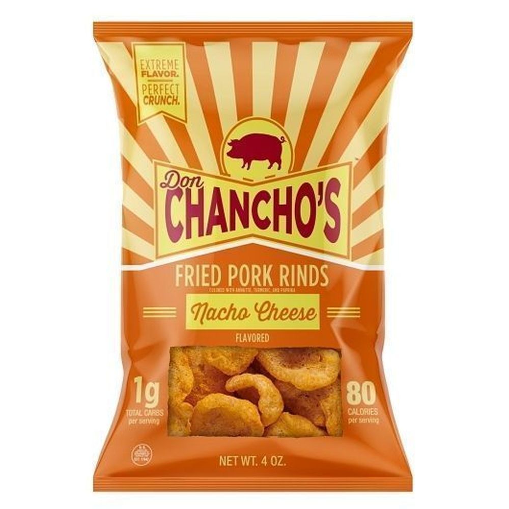 Don Chanchos Nacho Cheese Pork Rinds, 4 Ounce -- 6 Per Case