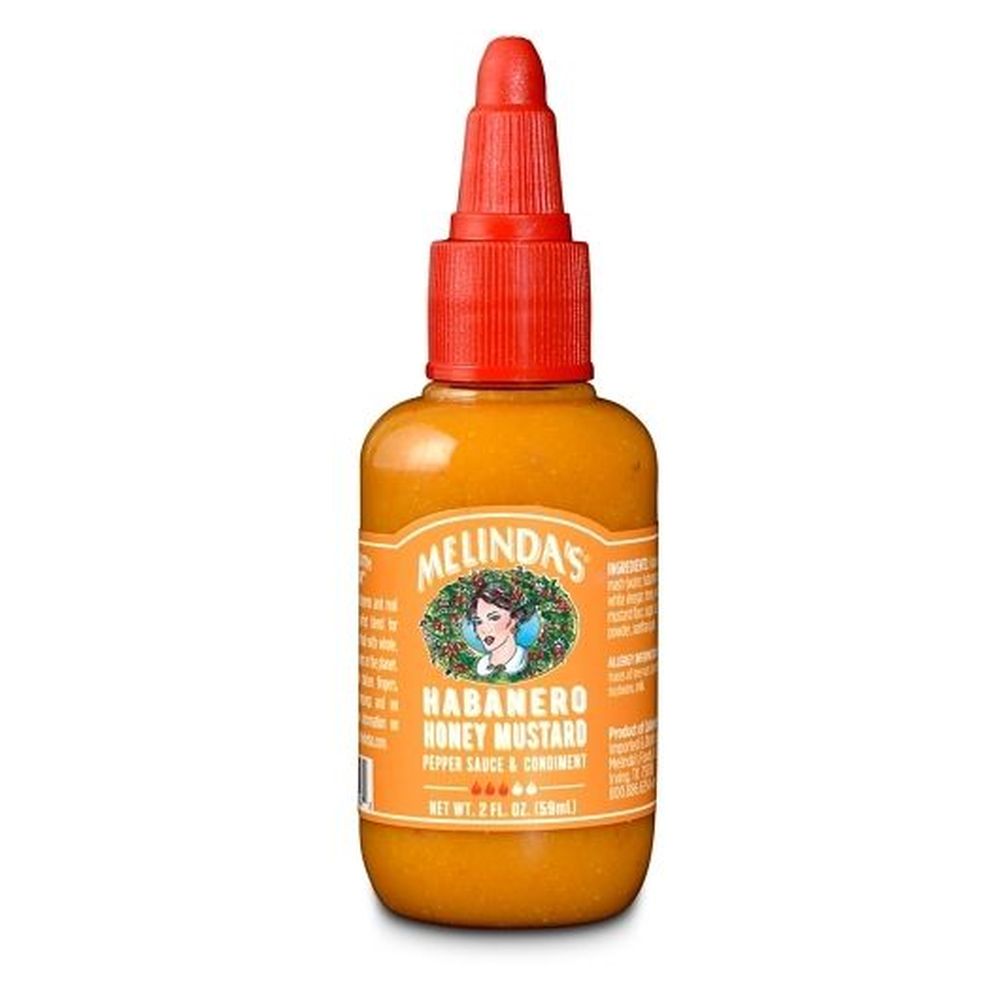Melindas Habanero Honey Mustard Pepper Sauce, 2 Fluid Ounce - 40 per case