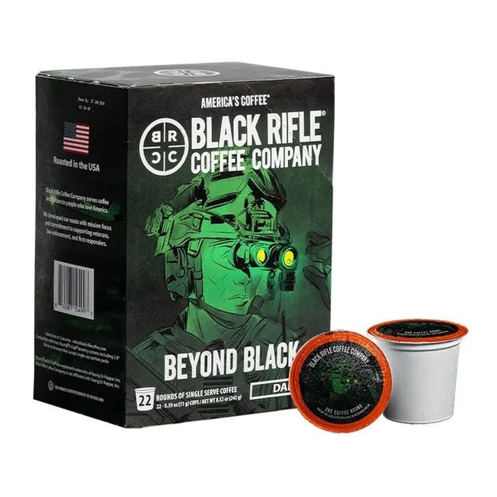 Black Rifle Beyond Black Dark Roast Single Serve K-Cup Pod, 22 count -- 4 per case