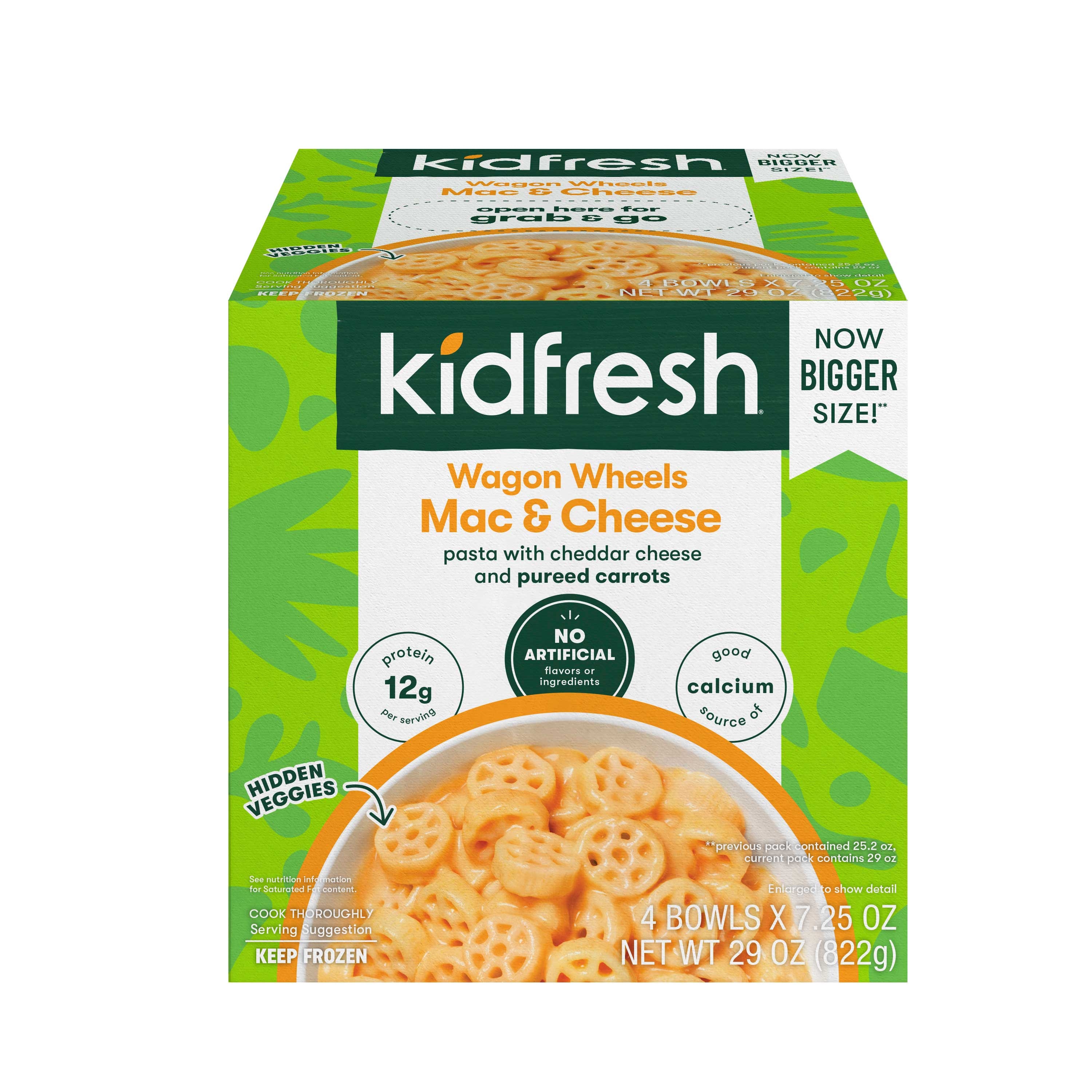 Kidfresh Wagon Wheels Mac and Cheese Cube, 29 Ounce -- 2 per case