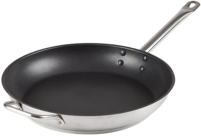 Winco Stainless Steel Non Stick Fry Pan, 12 Inch -- 2 Per Case