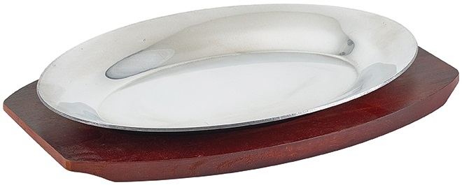 Winco Wooden Underliner for 10 inch Aluminum Sizzle Platter -- 12 per case