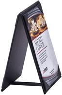 Winco Black Dual View Menu Tent for 5 x 7 inch Inserts -- 50 per case