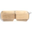 Tellus No PFAS Added Sugarcane Fiber Disposable Clamshell, 9 x 9 inch - 200 per pack -- 4 packs per case