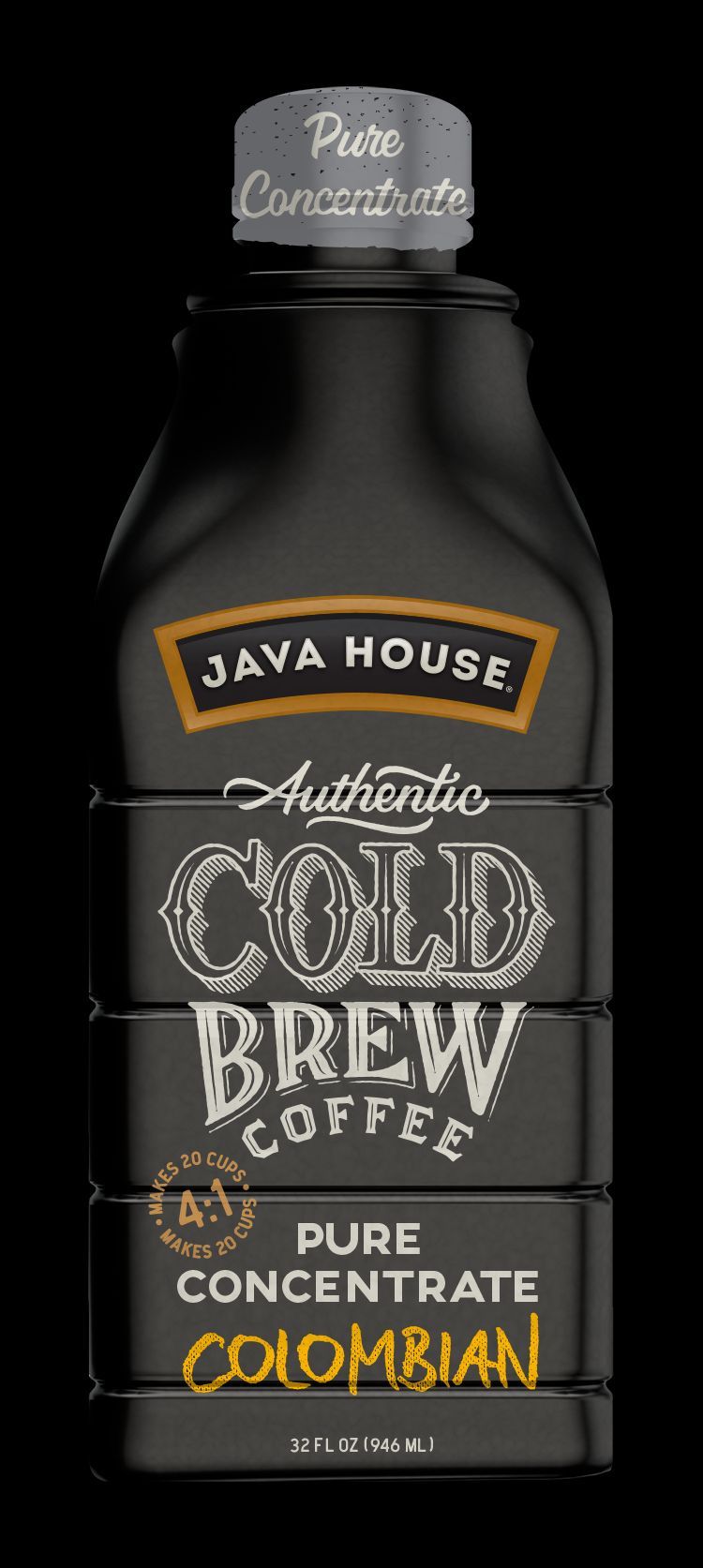 Java House Colombian Authentic Black Cold Brew Coffee, 32 Ounce -- 1 Each