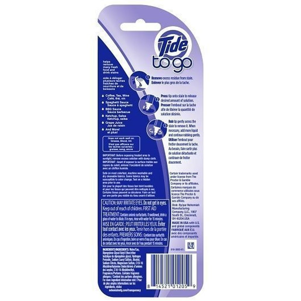 Tide To Go Stain Remover Pen, 0.33 Fluid Ounce -- 6 per case