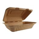 World Centric Unbleached Plant Fiber Hoagie Box, 50 count - 10 per case