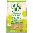 Late July Organic Restaurant Style Sea Salt Lime Tortilla Chips, 10.1 Ounce -- 9 per case