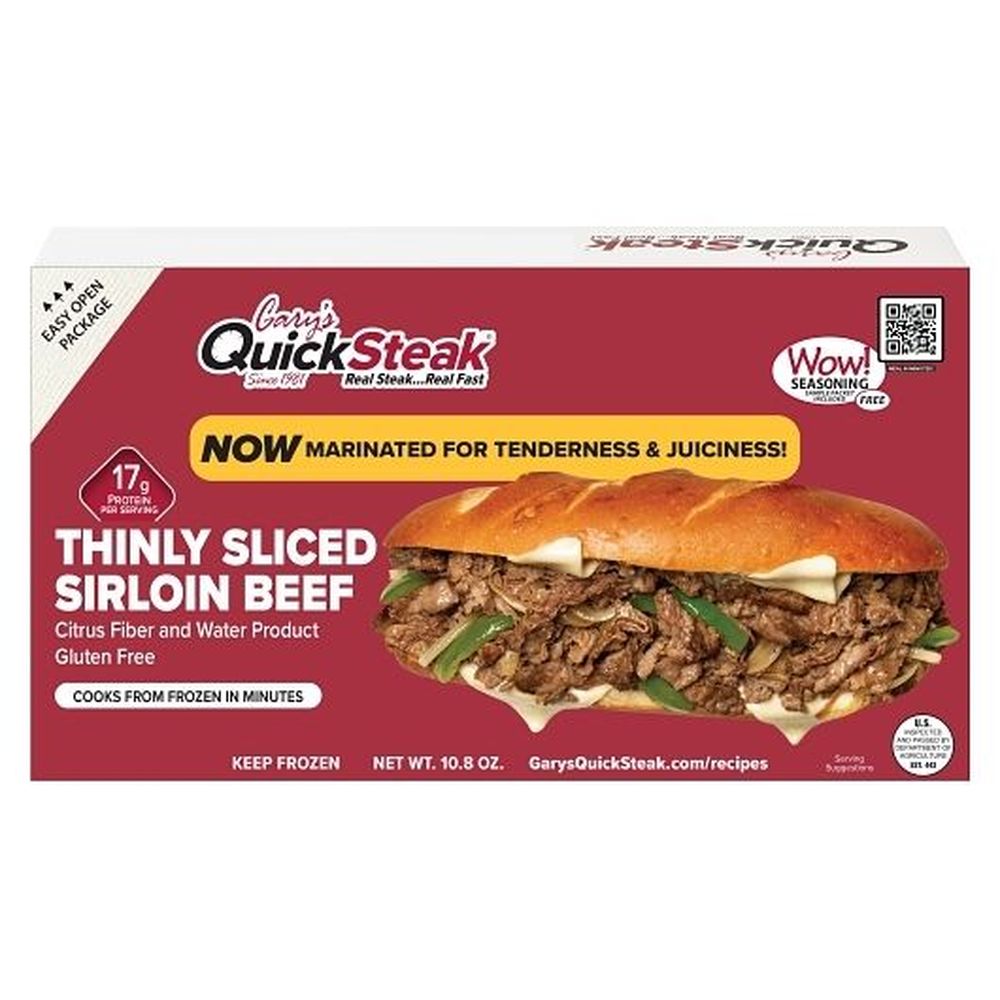 Garys Quicksteak Marinated Quick Release Beef Philly Steak, 10.8 Ounce - 15 per case