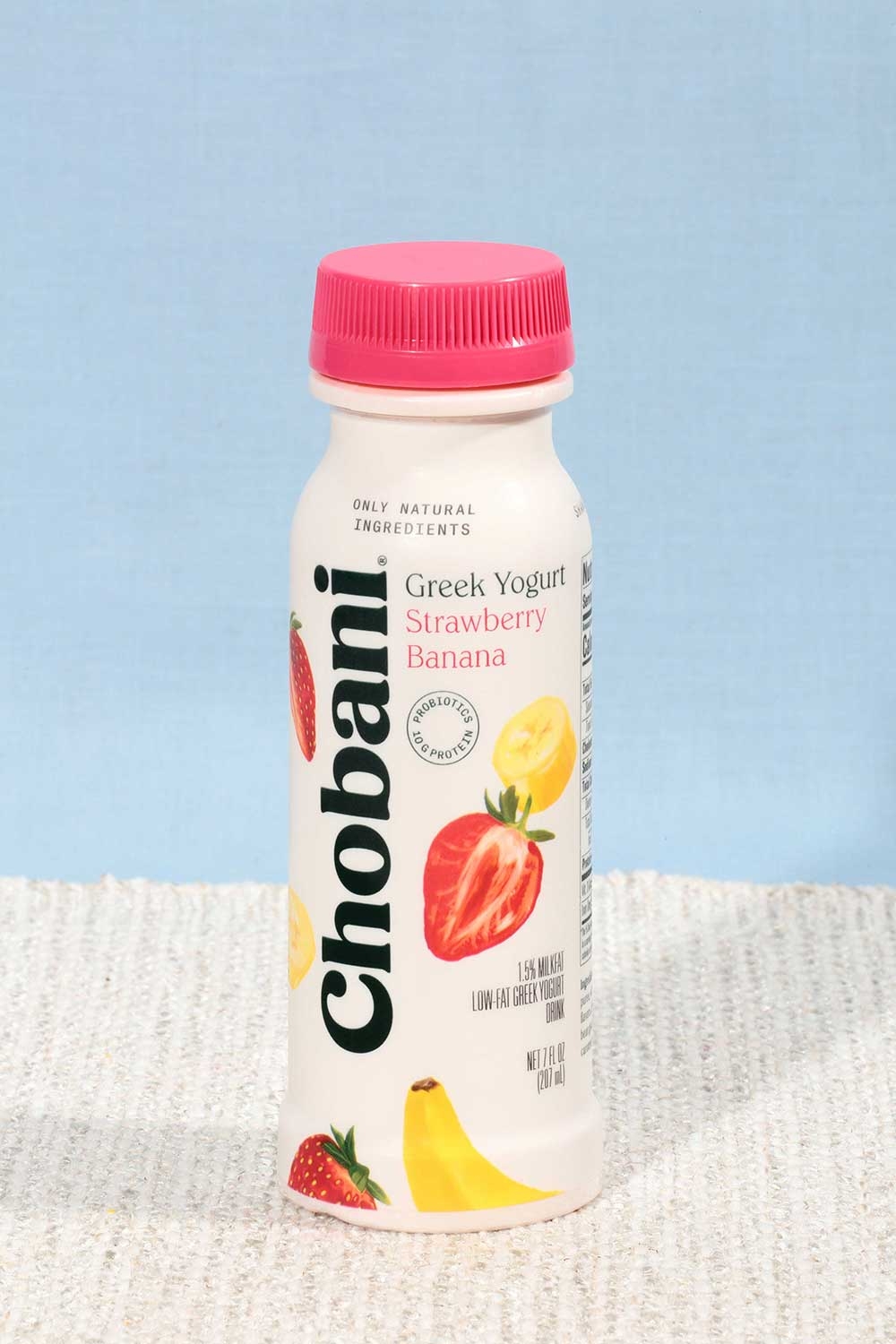 Chobani Strawberry Banana Drinkable Yogurt, 7 Fluid Ounce -- 8 per case.