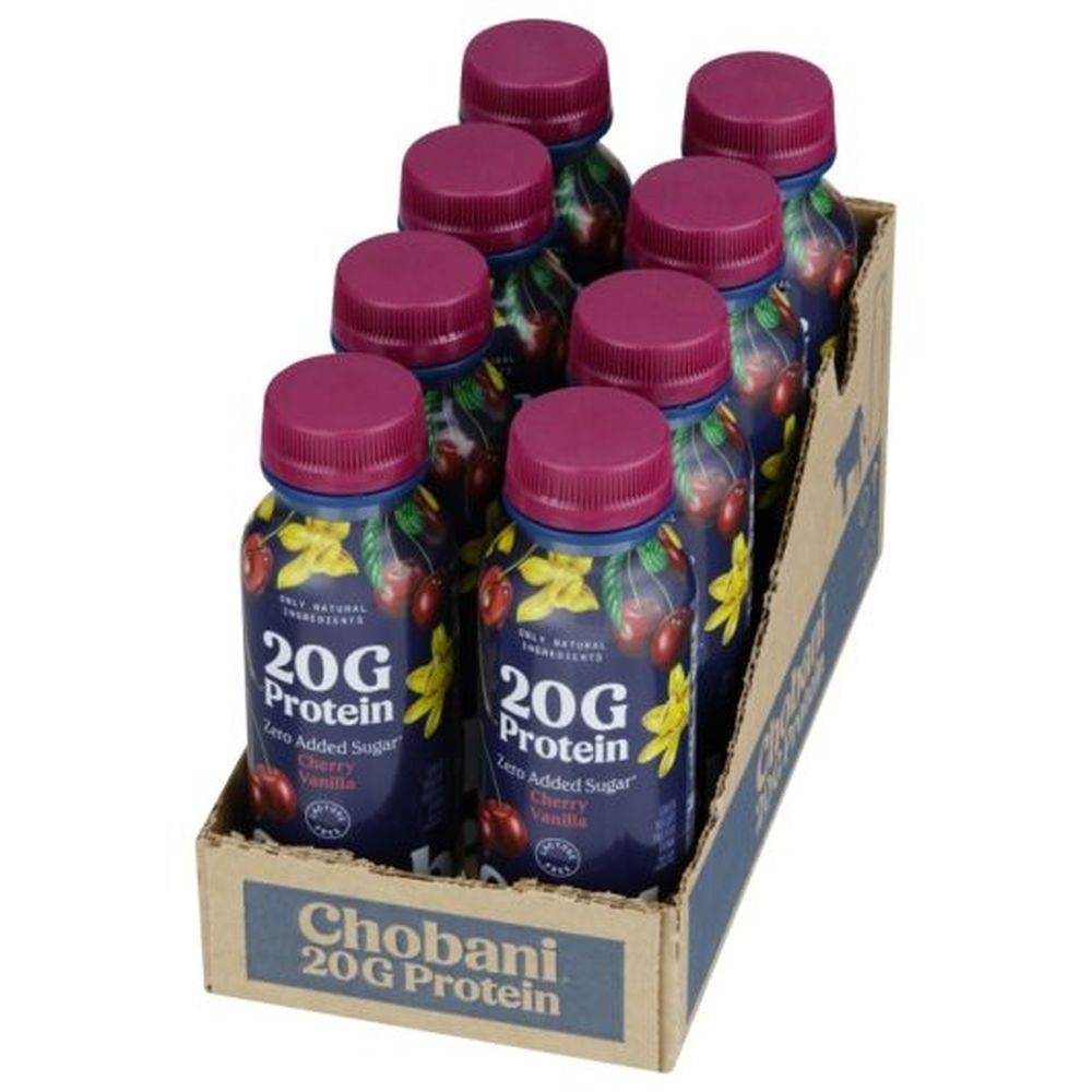 Chobani 20g Protein Lowfat Cherry Vanilla Greek Yogurt Drink, 10 Fluid Ounce -- 8 Per Case