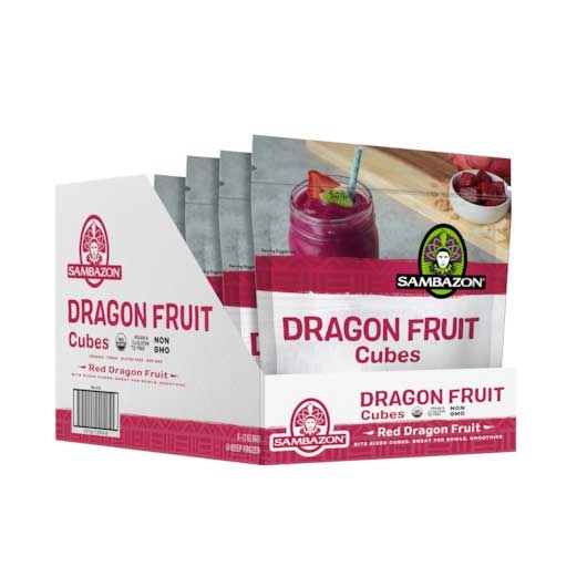 Sambazon Red Dragon Fruit Cubes, 12 Ounce -- 8 per case