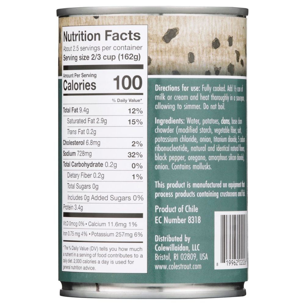 Coles New England Clam Chowder, 15 Ounce -- 6 per case