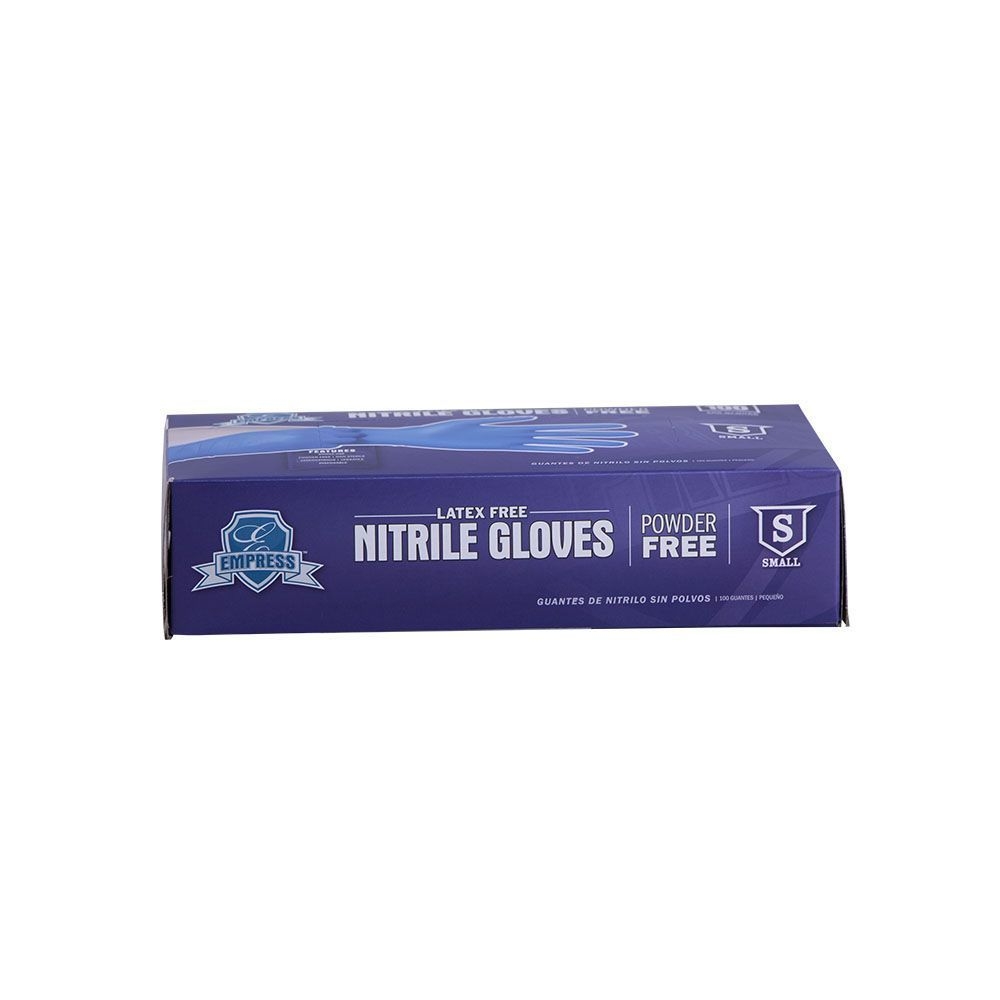 Empress Blue Small Powder Free Nitrile Gloves -- 1000 Per Case