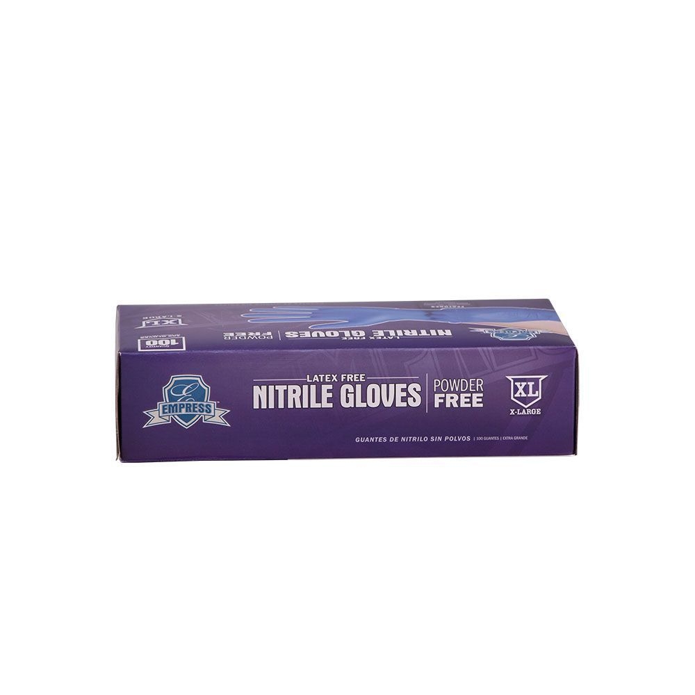 Empress Blue Extra Large Powder Free Nitrile Gloves -- 1000 Per Case
