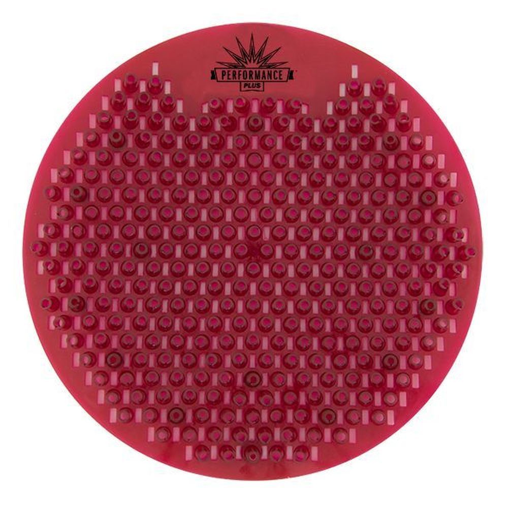 Performance Plus Round Orchard Spice Scent Splash Free Burgundy Urinal Screen -- 10 Per Case