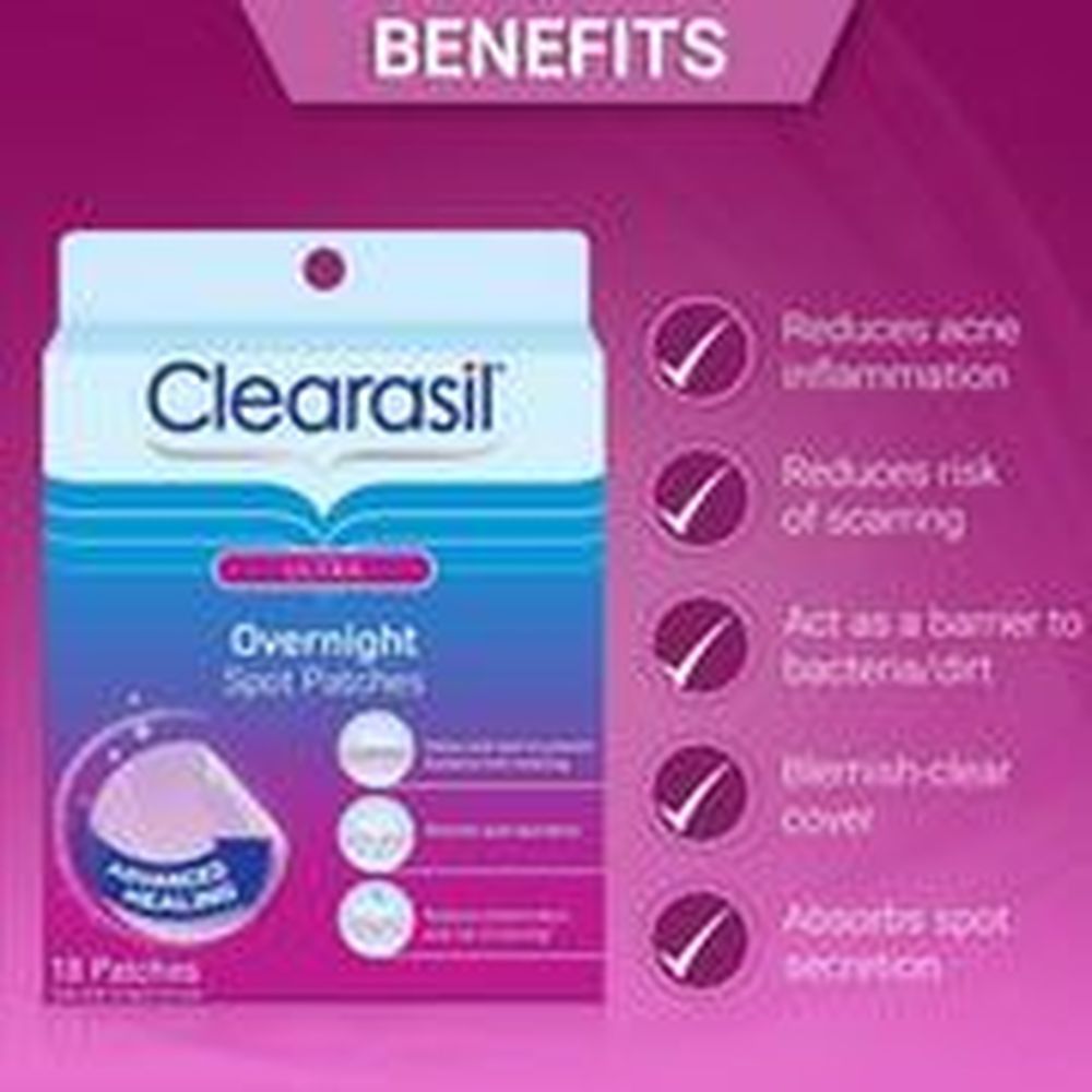 Clearasil Ultra Overnight Acne Spot Patches, 18 Count -- 48 Per Case