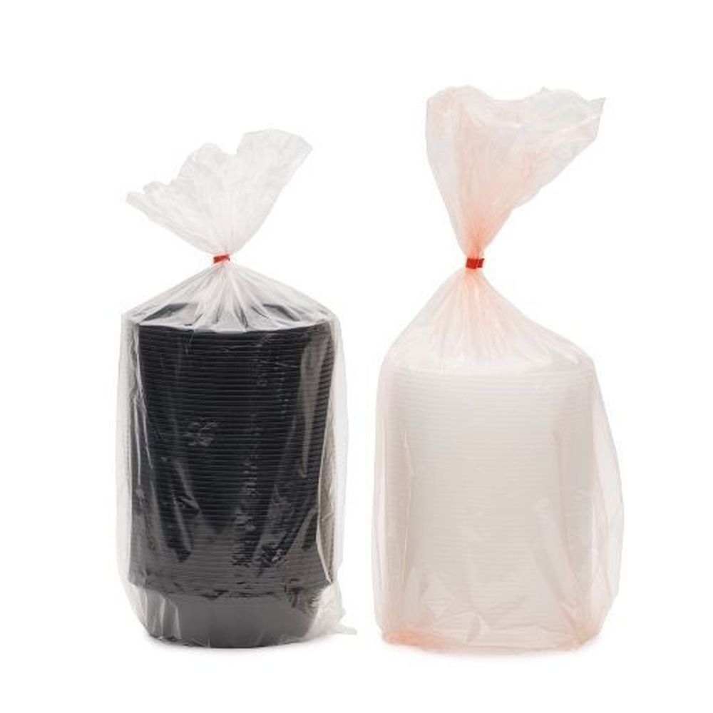 Cubeware 24 Ounce Black Container with Clear Vented Lid, 150 set