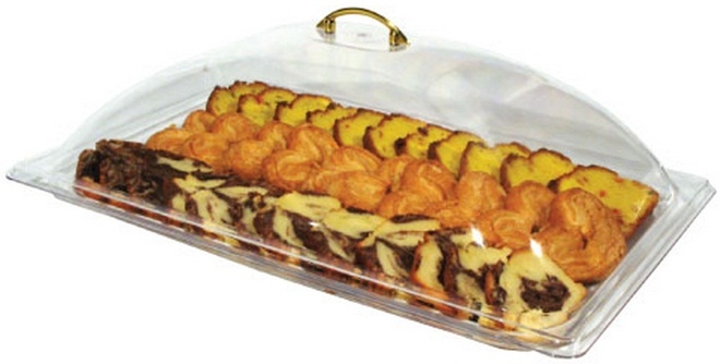 Winco Polycarbonate Full Size Clear Dome Cover Only -- 12 Per Case