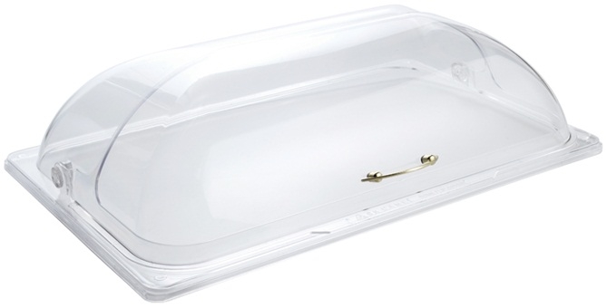 Winco Polycarbonate Full Size Flip Opening Dome Cover Only, 21.5 X 13.75 Inch -- 12 Per Case