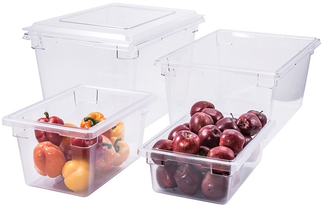 Winco Polycarbonate Clear Food Storage Box, 18 X 26 X 12 Inch -- 3 Per Case