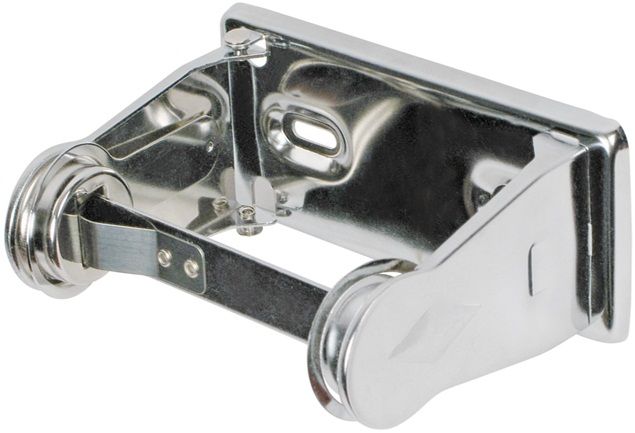 Winco Chrome Plated Single Roll Toilet Tissue Holder -- 36 Per Case