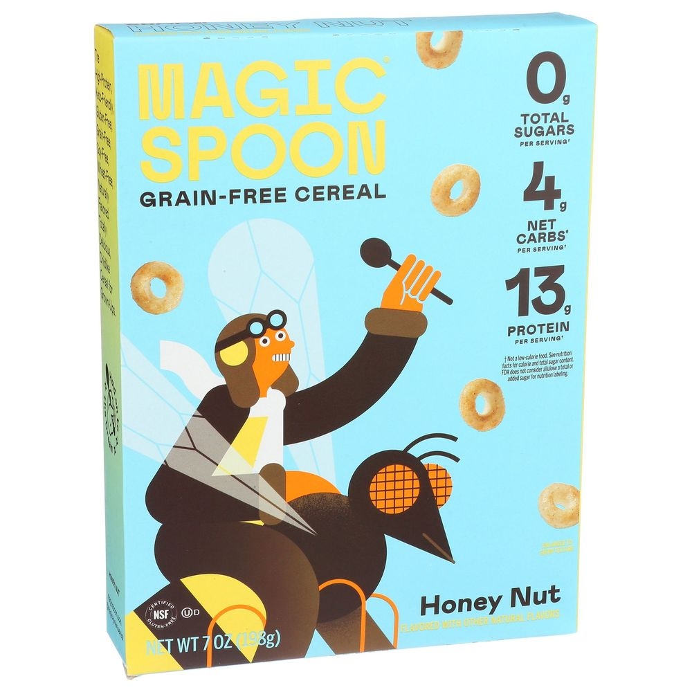 Magic Spoon Grain Free Honey Nut Cereal, 7 Ounce -- 8 per case