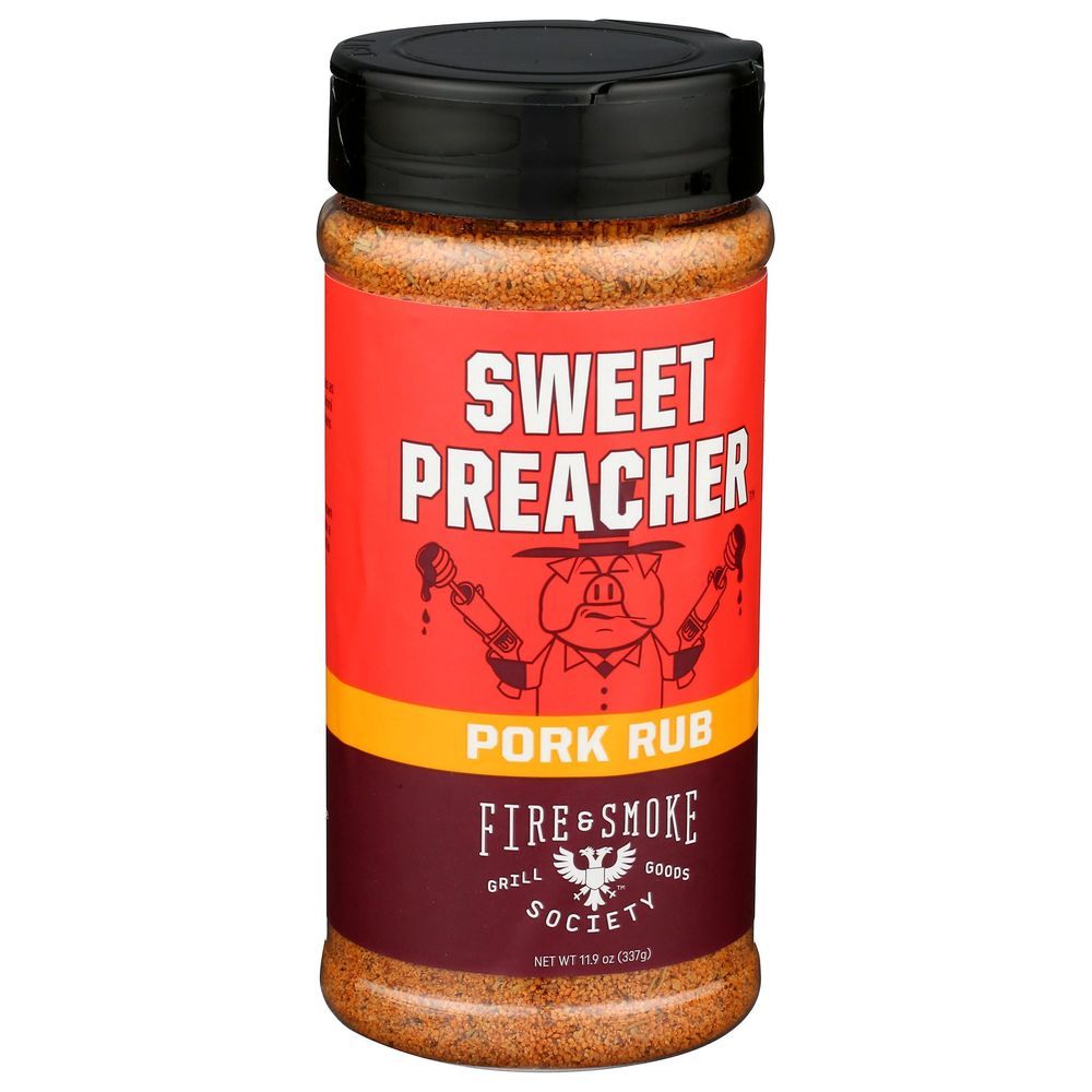 Fire And Smoke Society Sweet Preacher Pork Rub, 11.9 Ounce -- 6 Per Case