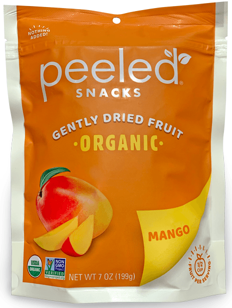 Peeled Snacks Organic Mango Dried Fruit, 7 Ounce Bag -- 6 per case