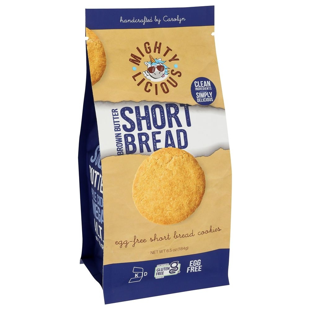 Mightylicious Brown Butter Short Bread Cookie, 6.5 Ounce -- 6 per case