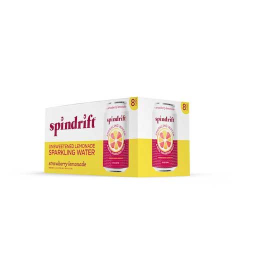 Spindrift Strawberry Lemonade Sparkling Water, 12 Fluid Ounce -- 24 Per Case