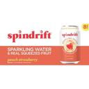 Spindrift Peach Strawberry Sparkling Water, 12 Fluid Ounce -- 24 per case