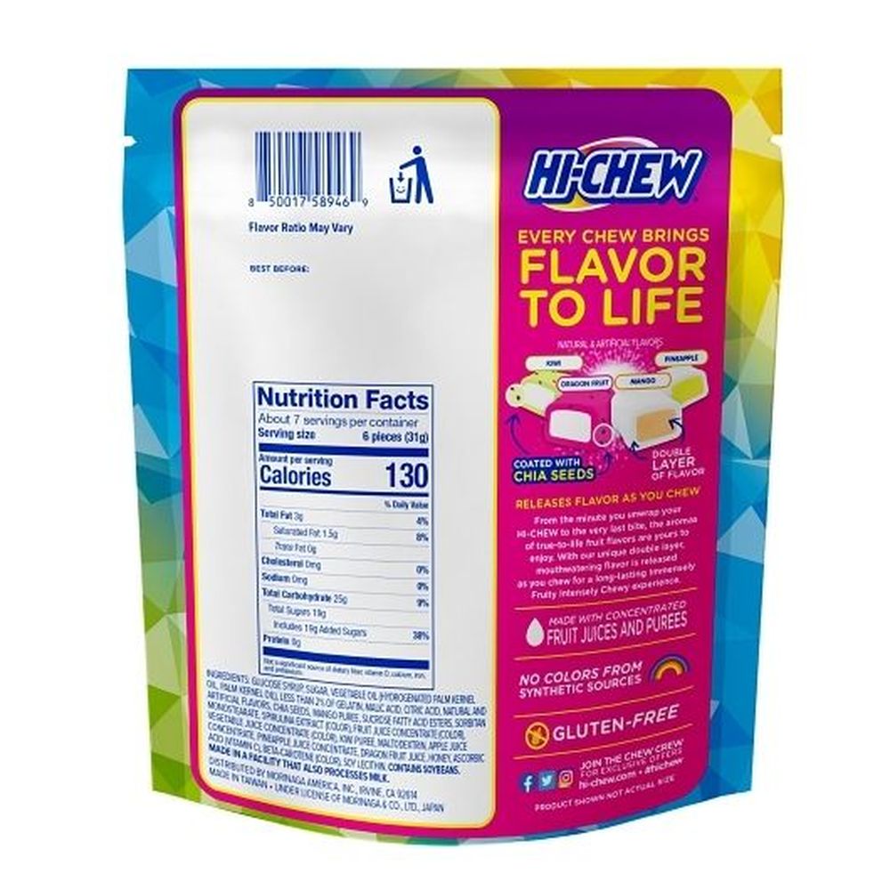 Hi Chew Tropical Mix Chewy Candy, 8.11 Ounce -- 7 per case