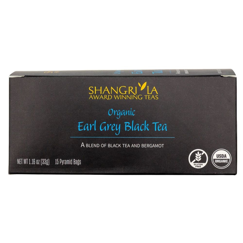 Shangri La Organic Wellness Earl Grey Black Tea, 15 count -- 2 per case