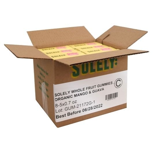 Solely Organic Whole Fruit Mango Guava Gummies, 3.5 Ounce -- 8 per case