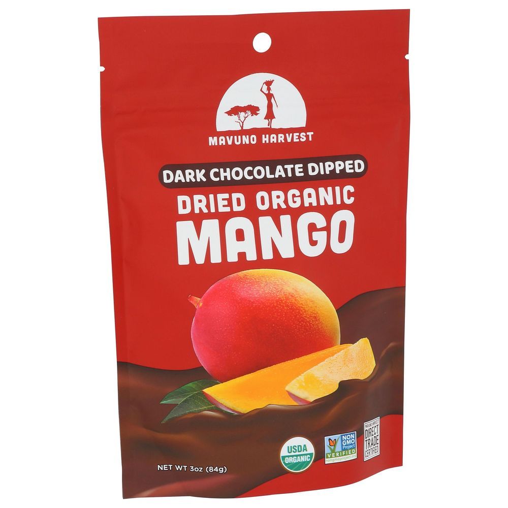 Mavuno Harvest Organic Mango Dipped In Dark Chocolate, 3 Ounce -- 6 Per Case