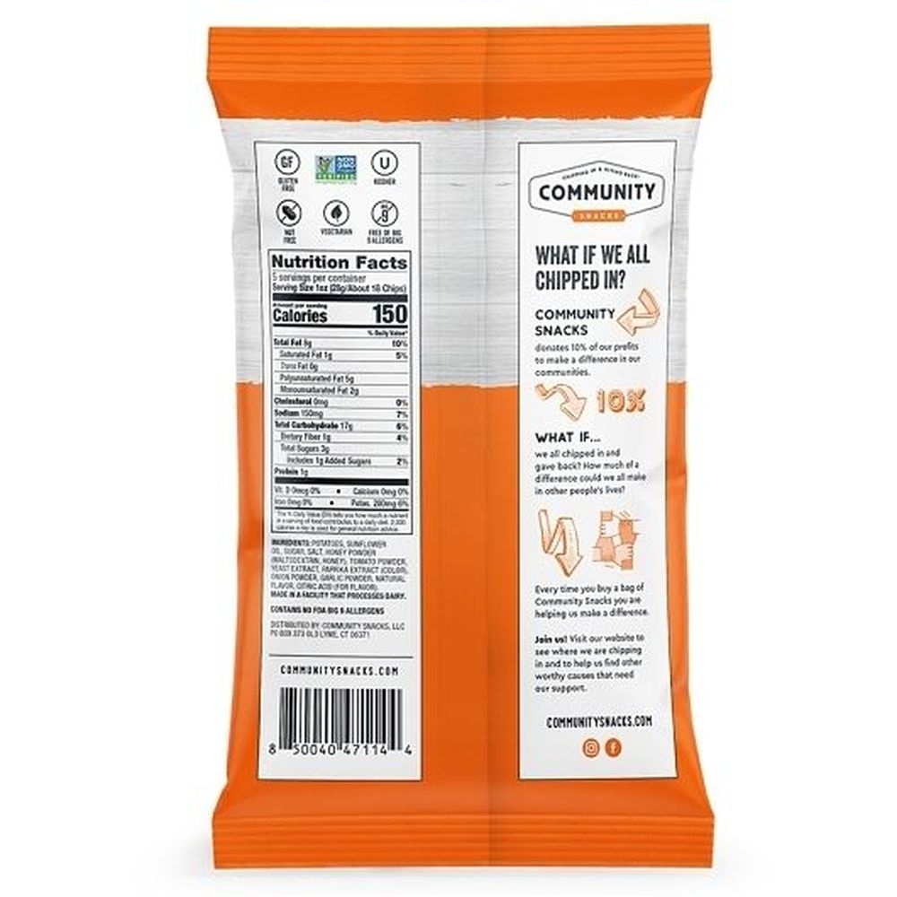 Community Snacks Honey Bbq Kettle Cooked Potato Chips, 5 Ounce -- 12 per case