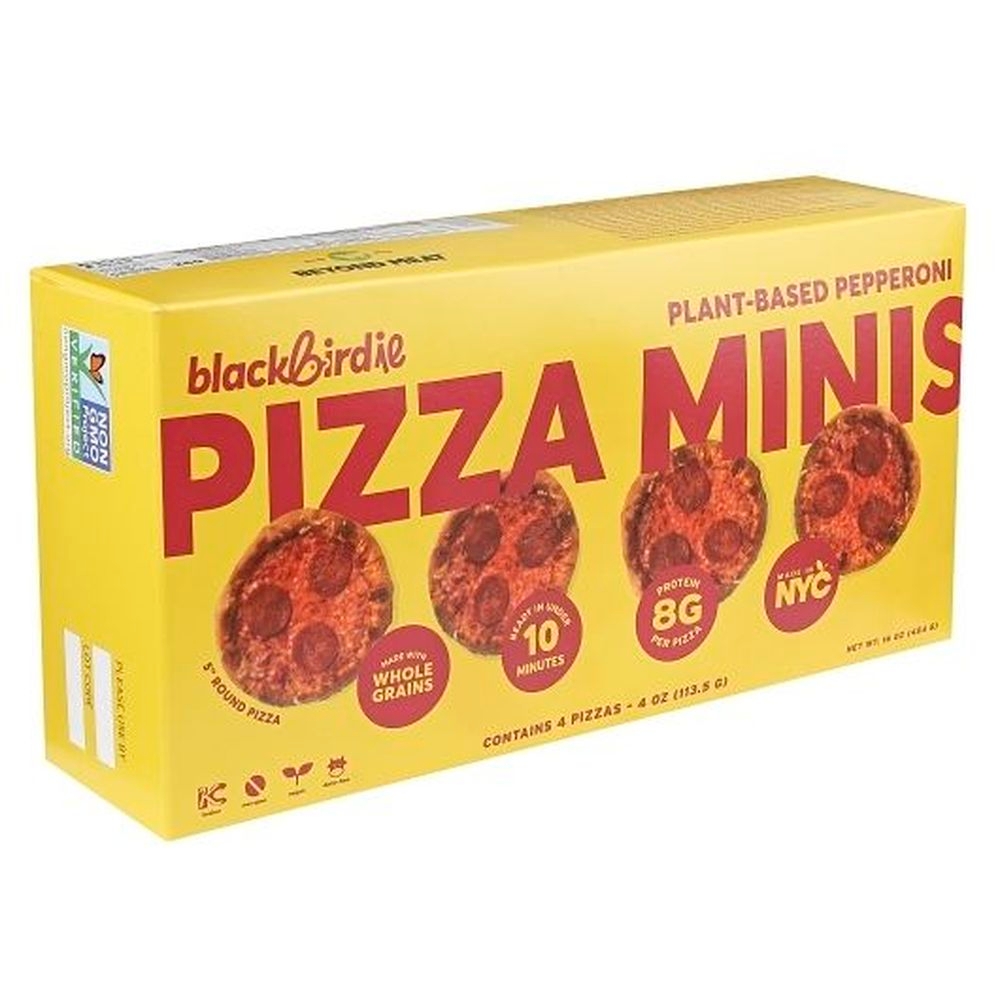 Blackbird Plant Based Pepperoni Pizza Minis, 16 Ounce -- 6 per case