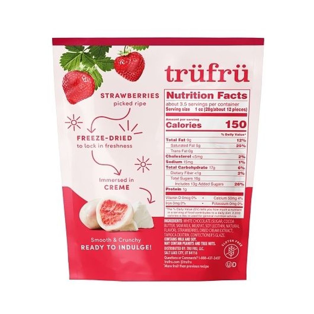 Tru Fru Hyper Dried Grab And Go Strawberries And Creme, 3.4 Ounce -- 6 Per Case
