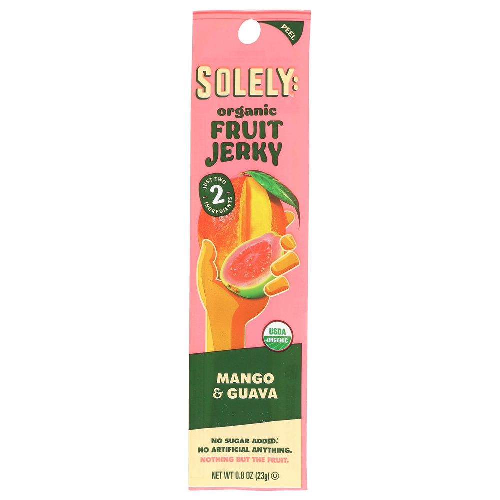 Solely Organic Mango Guava Fruit Jerky, 0.8 Ounce -- 12 per case