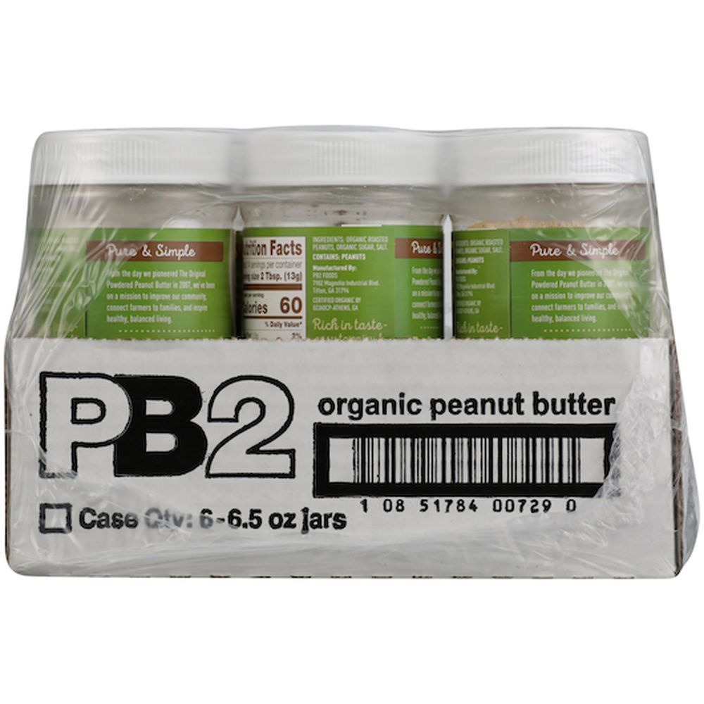 Pb2 Foods Organic Powdered Peanut Butter, 6.5 Ounce -- 6 Per Case