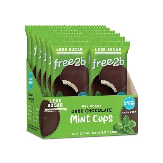 Sun Cups Dark Chocolate Mint Cups, 1.05 Ounce -- 72 per case