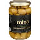 Mina Pitted Green Moroccan Olives, 12.5 Ounce -- 6 per case