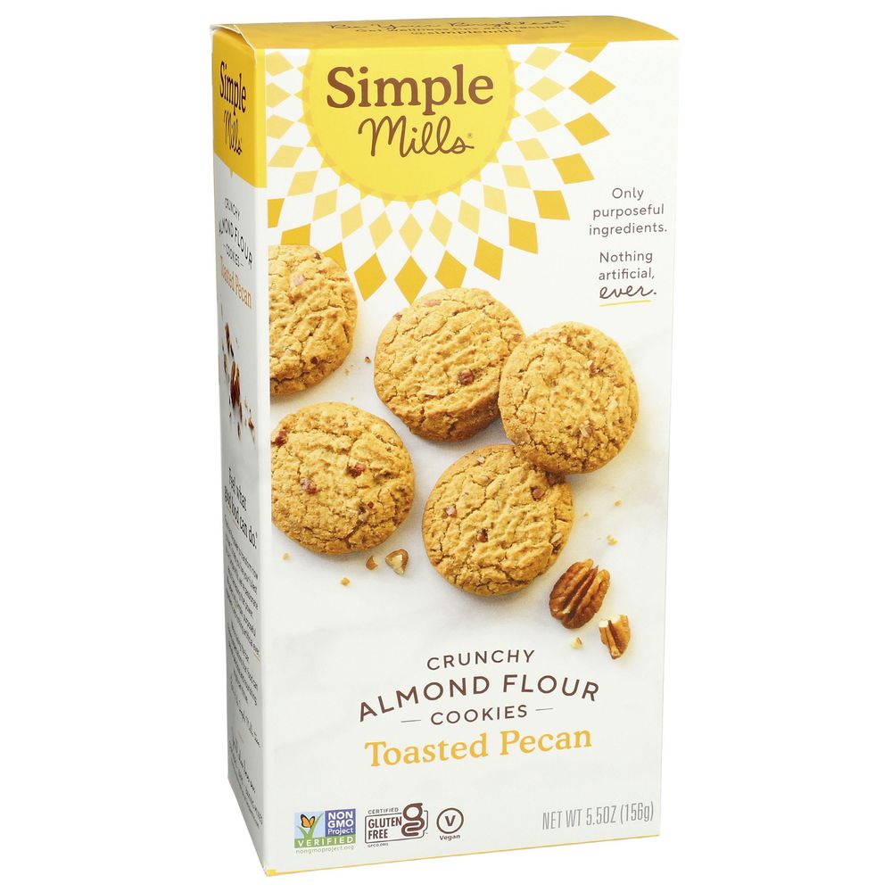 Simple Mills Crunchy Toasted Pecan Cookies, 5.5 Ounce -- 6 per case