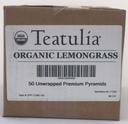 Teatulia Organic Lemongrass Unwrapped Premium Pyramid Tea -- 50 per case